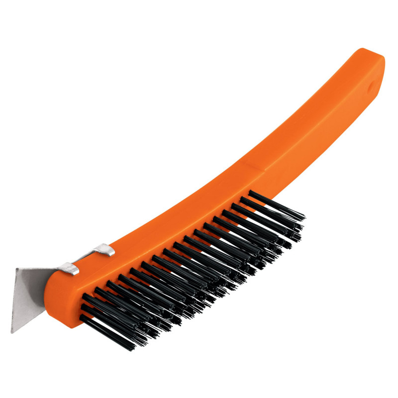 CEA-18E Cepillo de alambre con espátula, acero carbono, 51 pinceles TRUPER | DIHERESA CEA-18E Cepillo de alambre con espátula, acero carbono, 51 pinceles TRUPER | DIHERESA