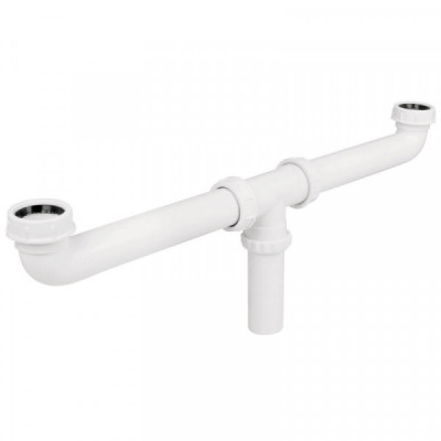 CED-11 Céspol doble para fregadero, polipropileno, 1-1/2' TRUPER | DIHERESA