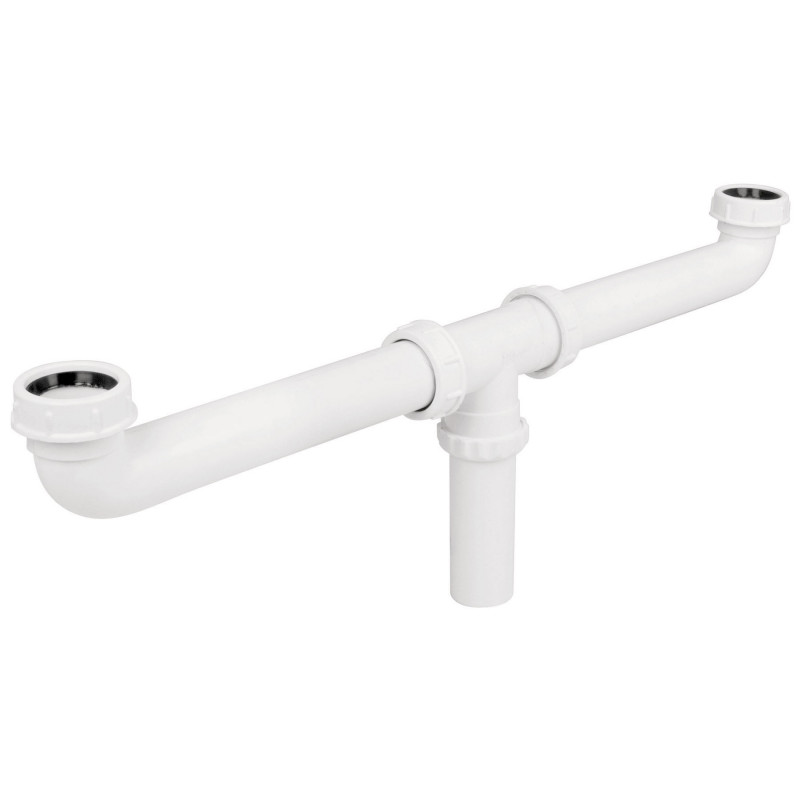 CED-11 Céspol doble para fregadero, polipropileno, 1-1/2' TRUPER | DIHERESA