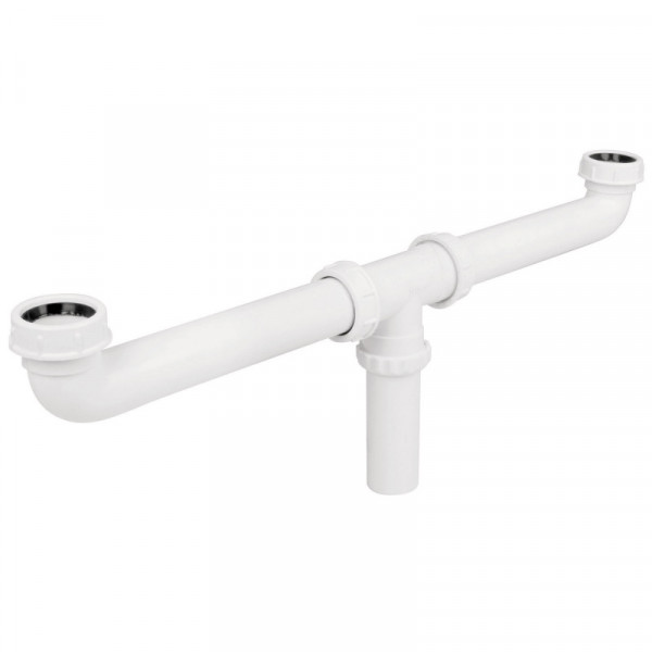 CED-11 Céspol doble para fregadero, polipropileno, 1-1/2' TRUPER | DIHERESA