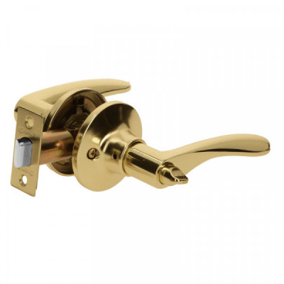 CEMA-1BB Cerradura Basic manija, cil metal, baño, latón brillante TRUPER | DIHERESA