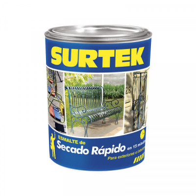 SP40199 SURTEK Esmalte de secado rápido negro 250ml