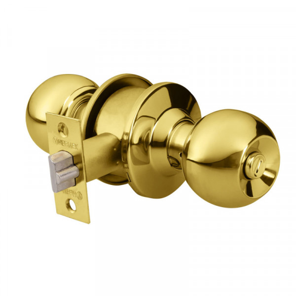 CEPO-11R Cerradura pomo, latón brillante, esfera, recámara TRUPER | DIHERESA