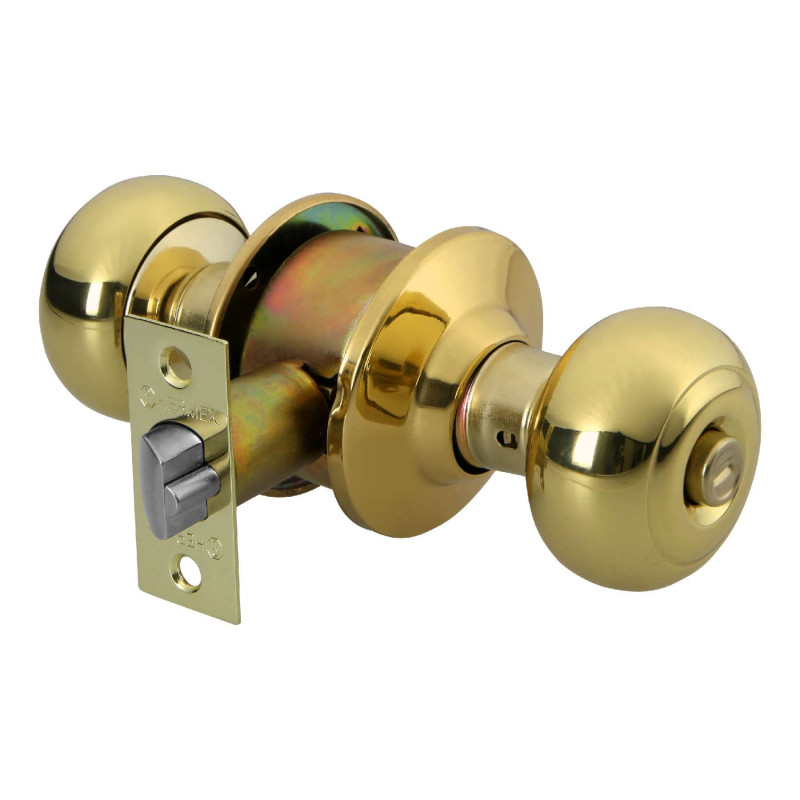 CEPO-12R Cerradura pomo, latón brillante, oval, recámara TRUPER | DIHERESA CEPO-12R Cerradura pomo, latón brillante, oval, recámara TRUPER | DIHERESA