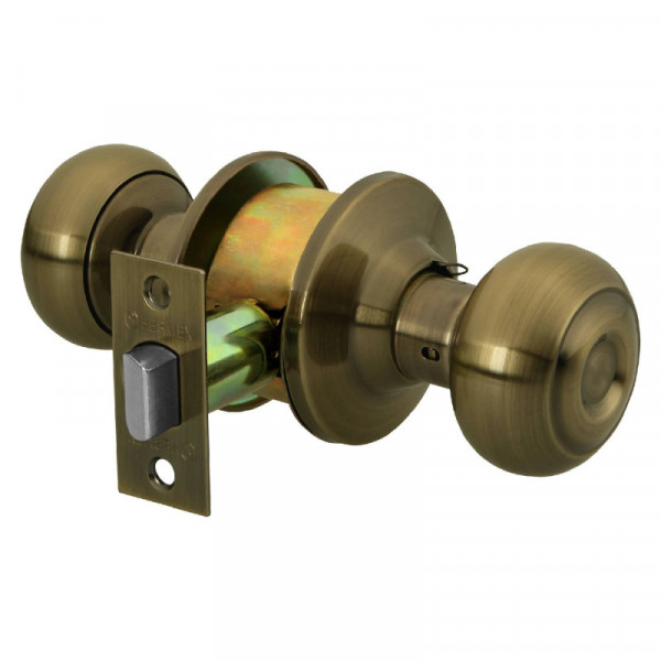 CEPO-22E Cerradura pomo, latón antiguo, oval, entrada TRUPER | DIHERESA
