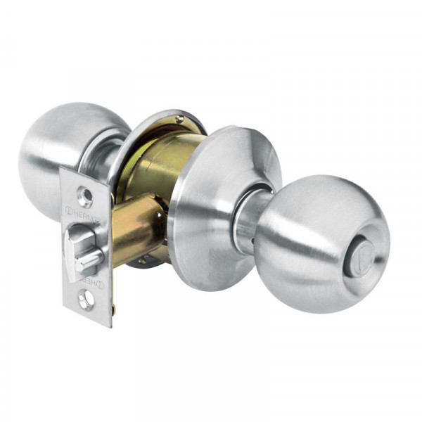 CEPO-31R Cerradura pomo, cromo mate, esfera, recámara TRUPER | DIHERESA