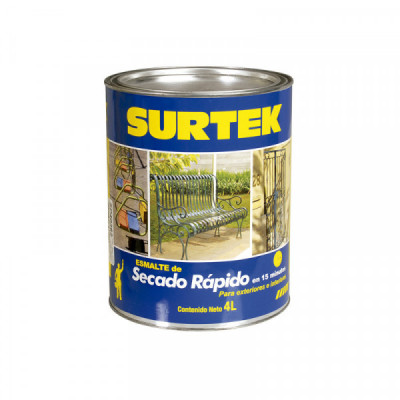 SP40399 SURTEK Esmalte de secado rápido negro 4lt