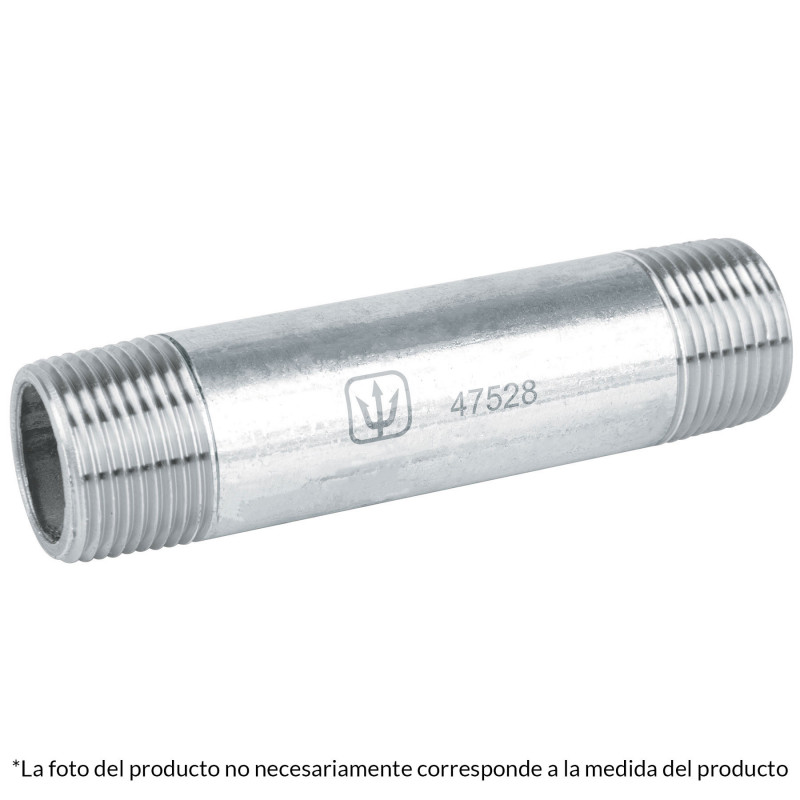 CG-436 Niple, acero galvanizado, 1-1/2 x 2', cedula 40 TRUPER | DIHERESA CG-436 Niple, acero galvanizado, 1-1/2 x 2', cedula 40 TRUPER | DIHERESA