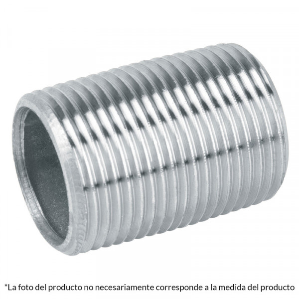 CG-475 Niple, acero galvanizado, cuerda corrida, 1-1/2' TRUPER | DIHERESA