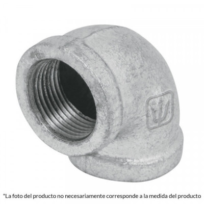 CG-501 Codo 90, acero galvanizado, 1/2 pulgadas  TRUPER