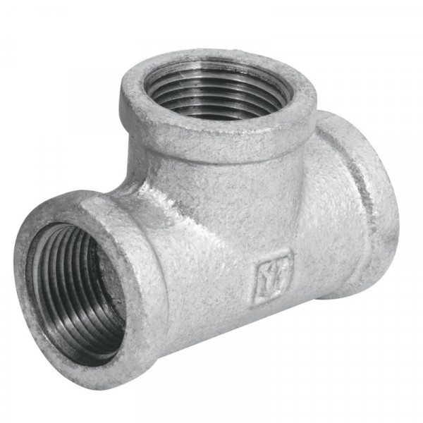 CG-702 Tee sencilla, acero galvanizado, 3/4' TRUPER | DIHERESA