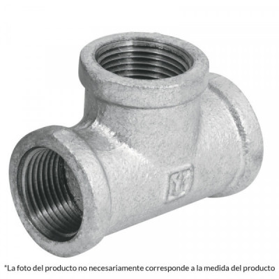 CG-704 Tee sencilla, acero galvanizado, 1-1/4' TRUPER | DIHERESA