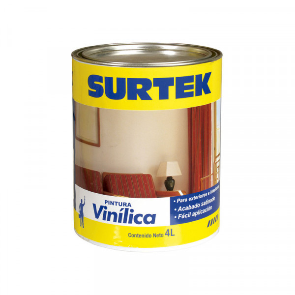 SP20300 SURTEK Pintura Vinílica blanca 4lt Surtek | DIHERESA