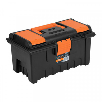 CHA-16NC Caja plástica 16' con compartimentos, naranja TRUPER | DIHERESA
