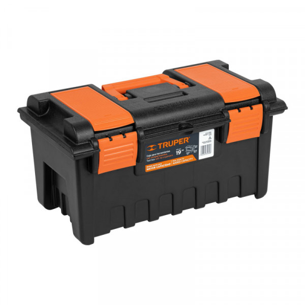 CHA-19NC Caja plástica 19' con compartimentos, naranja TRUPER | DIHERESA