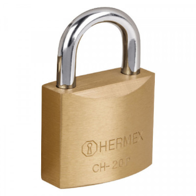 CHB-20P Candado de hierro, color laton, 20mm, corto, blister, Basic TRUPER | DIHERESA