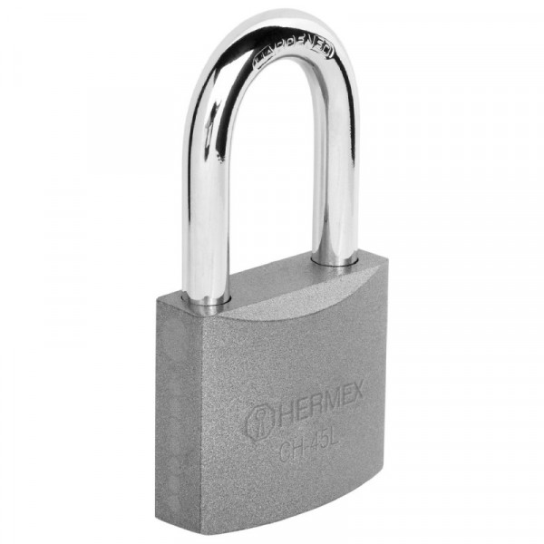 CHB-45L Candado de hierro, 45mm, gancho largo, blister TRUPER | DIHERESA