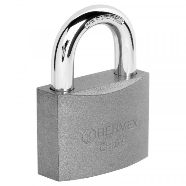 CHB-63 Candado de hierro, 63mm, gancho corto, blister TRUPER | DIHERESA