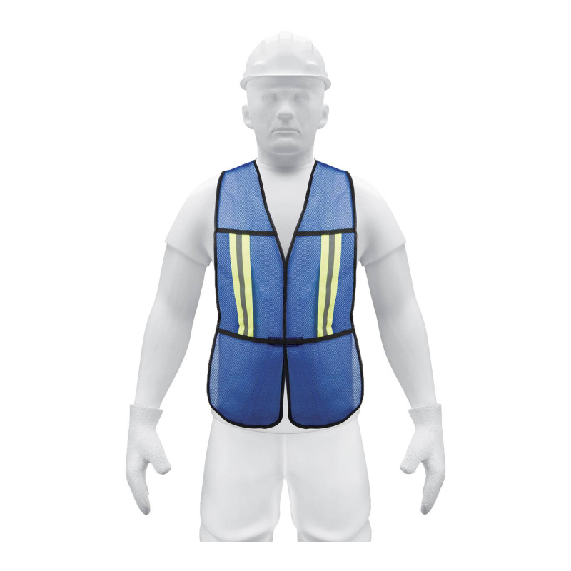 CHS-200A Chaleco de seguridad con cierre, azul, Pretul TRUPER | DIHERESA CHS-200A Chaleco de seguridad con cierre, azul, Pretul TRUPER | DIHERESA
