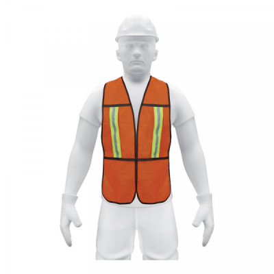 CHS-200N Chaleco de seguridad con cintas reflejantes, naranja TRUPER | DIHERESA