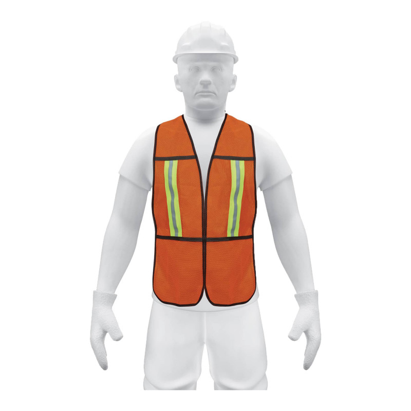 CHS-200N Chaleco de seguridad con cintas reflejantes, naranja TRUPER | DIHERESA CHS-200N Chaleco de seguridad con cintas reflejantes, naranja TRUPER | DIHERESA