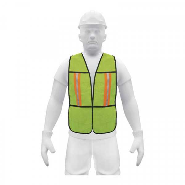 CHS-200V Chaleco de seguridad, verde TRUPER | DIHERESA