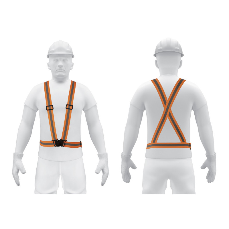 CHS-400N Chaleco elástico tipo arnes naranja con reflejante TRUPER | DIHERESA CHS-400N Chaleco elástico tipo arnes naranja con reflejante TRUPER | DIHERESA