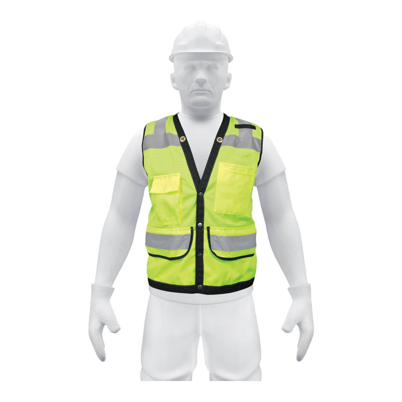 CHS-800V-XL Chaleco seguridad reforzado, con bolsas, verde, extra grande TRUPER | DIHERESA CHS-800V-XL Chaleco seguridad reforzado, con bolsas, verde, extra grande TRUPER | DIHERESA