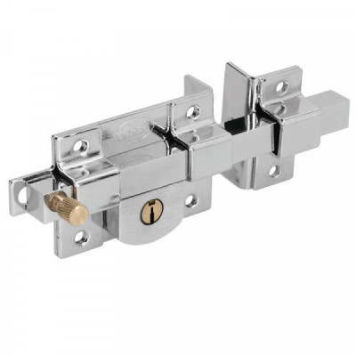 L560DCB LOCK Cerradura derecha de barra fija llave estándar cromo brillante en caja