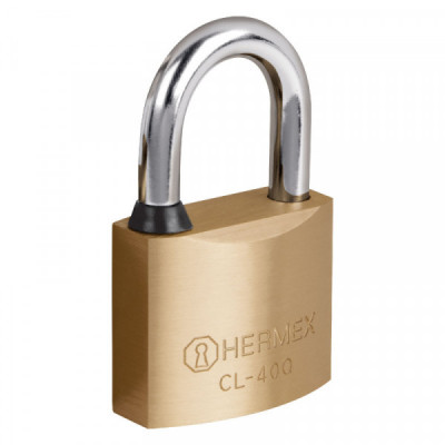 CL-40Q Candado de latón, 40mm, gancho corto, llave puntos, blister TRUPER | DIHERESA