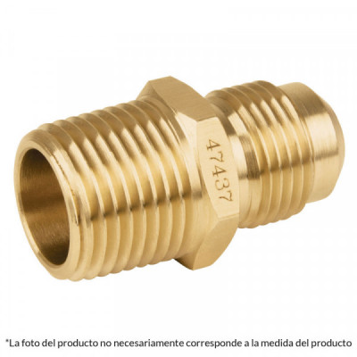 CLG-411 Niple terminal de latón,  3/8' X 3/8' TRUPER | DIHERESA