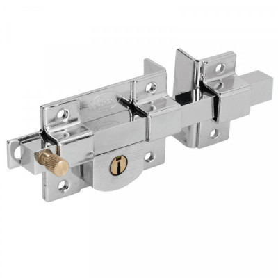 L560ICB LOCK Cerradura izquierda de barra fija llave estándar cromo brillante en caja