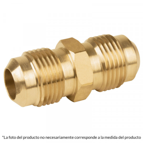 CLG-472 Niple unión de latón, 3/8' X 1/2' TRUPER | DIHERESA