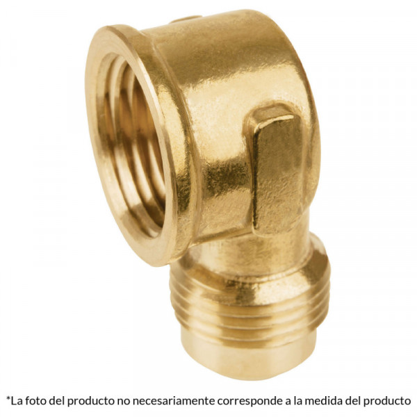 CLG-524N Codo para estufa a 90 de latón, 5/16' x 3/8' TRUPER | DIHERESA