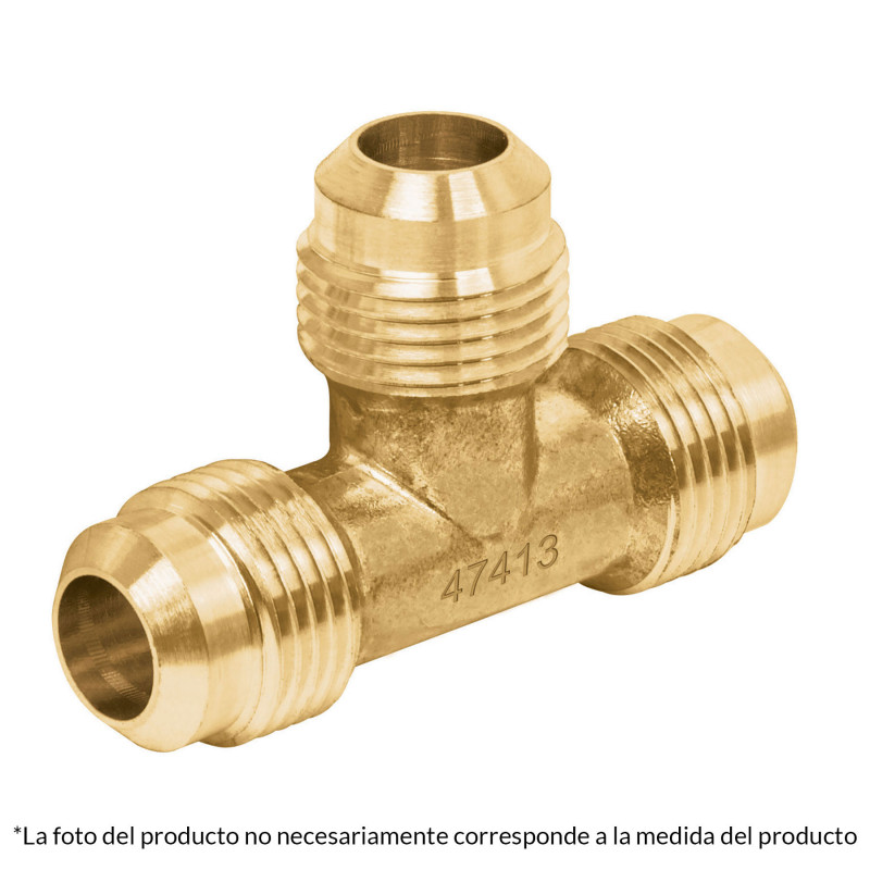 CLG-771 Tee unión de latón, 3/8' TRUPER | DIHERESA CLG-771 Tee unión de latón, 3/8' TRUPER | DIHERESA