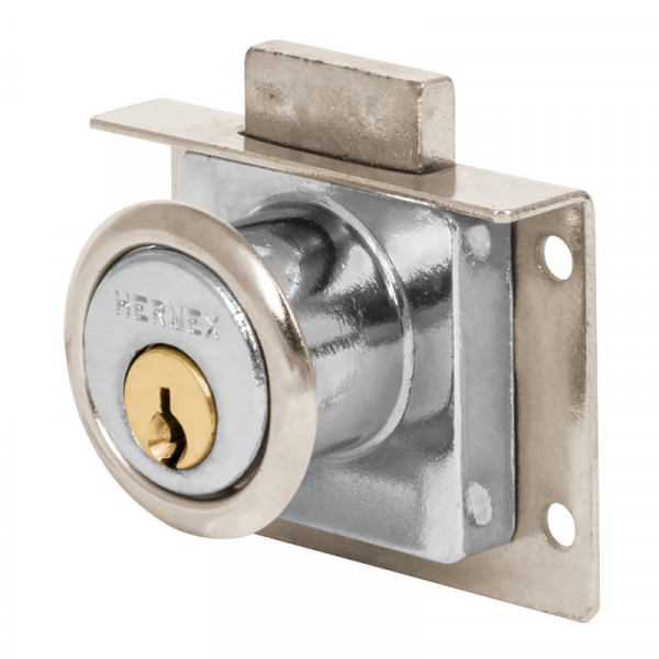 CM-24C Cerradura para mueble, modelo 24, cromo TRUPER | DIHERESA