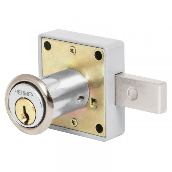 CM-25C Cerradura para mueble, modelo 25, cromo TRUPER | DIHERESA