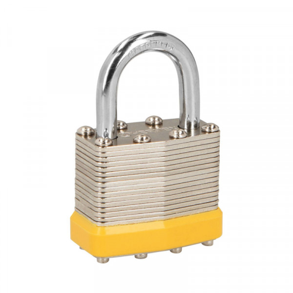 CM-40P Candado laminado, 40mm, gancho corto, blister, Hermex Basic TRUPER | DIHERESA