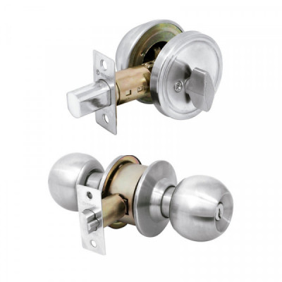 CMB-31P Combo cerraduras, llave-mariposa, cromo, Hermex Basic TRUPER | DIHERESA