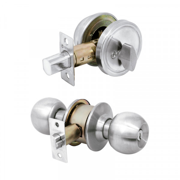 CMB-31P Combo cerraduras, llave-mariposa, cromo, Hermex Basic TRUPER | DIHERESA