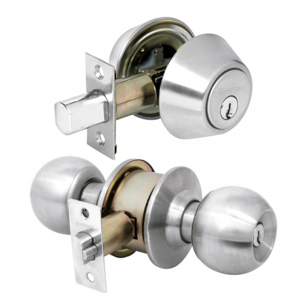 CMB-32P Combo cerraduras, llave-llave, cromo, Hermex Basic TRUPER | DIHERESA