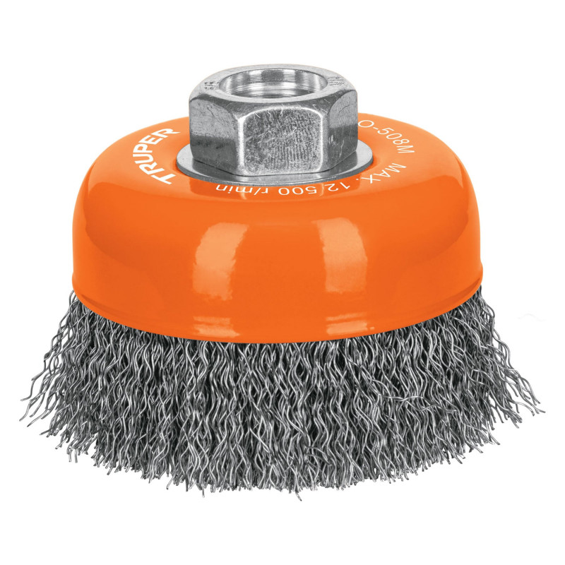 CO-508M Carda de copa, alambre ondulado, 3',milimétrica para esmeril TRUPER | DIHERESA CO-508M Carda de copa, alambre ondulado, 3',milimétrica para esmeril TRUPER | DIHERESA
