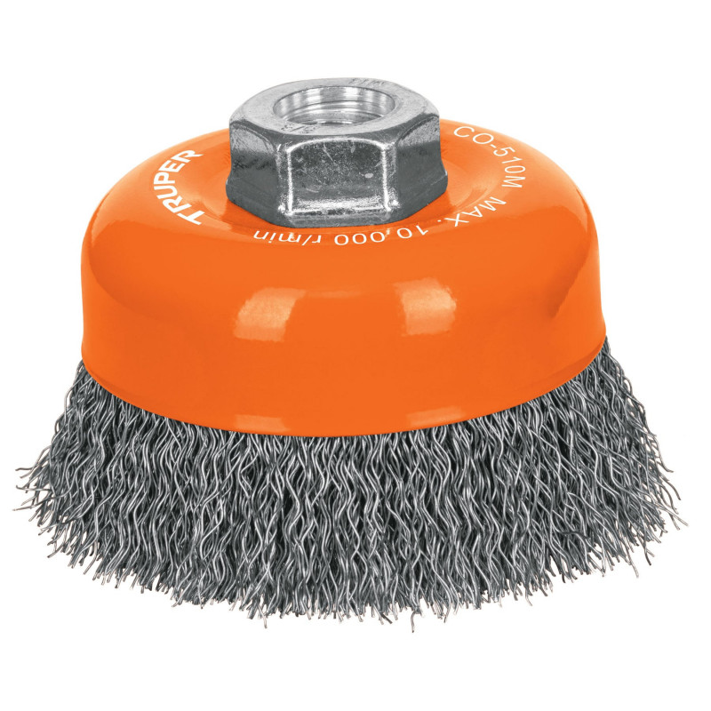 CO-510M Carda de copa, alambre ondulado, 4',milimétrica para esmeril TRUPER | DIHERESA CO-510M Carda de copa, alambre ondulado, 4',milimétrica para esmeril TRUPER | DIHERESA