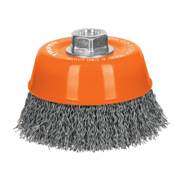 CO-512MX Carda de copa, alambre ondulado grueso, 5',M14' mm p/esmeril TRUPER | DIHERESA