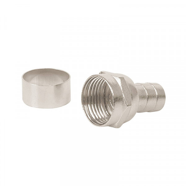 COCO-6C Conector coaxial RG 6 tipo campana,bolsa 4 pzas TRUPER | DIHERESA