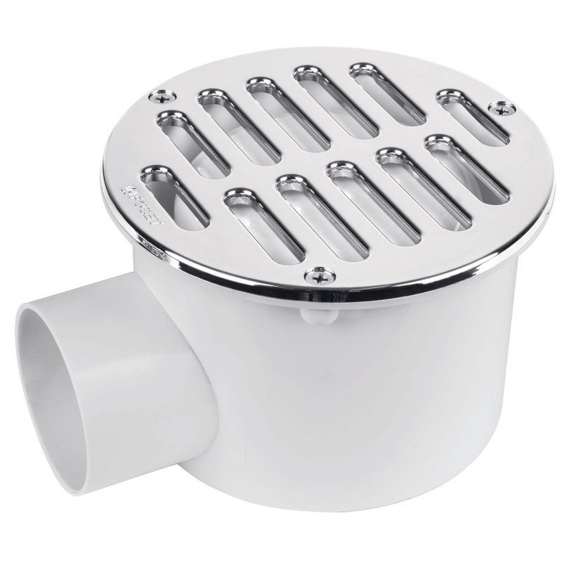 COL-62 Coladera ABS 5', salida lateral 2', rejilla con 3 tornillos TRUPER | DIHERESA