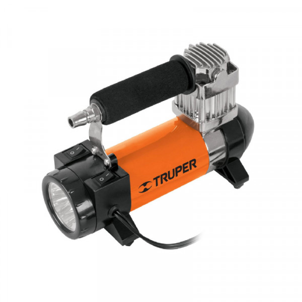 COMP-12 Compresor de aire 12 V portátil, para auto, incluye maletín TRUPER | DIHERESA