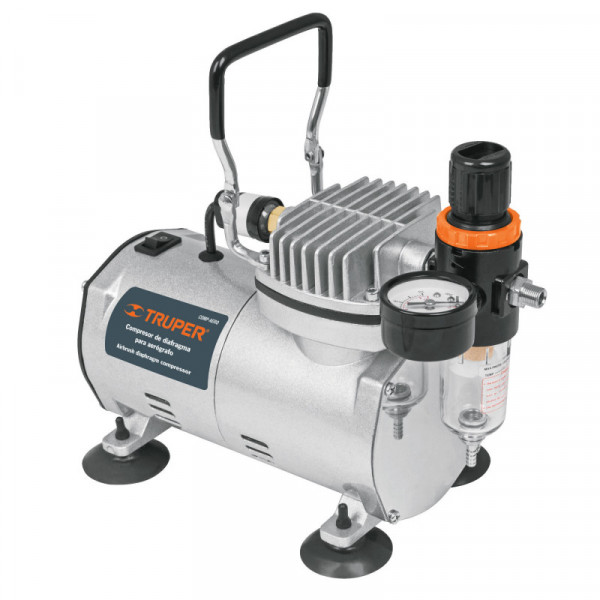 COMP-AERO Compresor de diafragma para aerógrafo, 1/5 HP, 110 V TRUPER | DIHERESA
