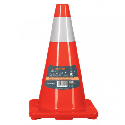 CONO-45R Cono de precaución, 45 cm con reflejante TRUPER | DIHERESA