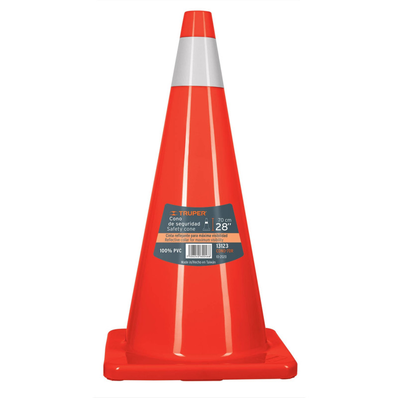 CONO-70R Cono de precaución, 70 cm con reflejante TRUPER | DIHERESA CONO-70R Cono de precaución, 70 cm con reflejante TRUPER | DIHERESA